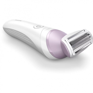 Epilator Fara Fir Umed Si Uscat Lady Shaver Seria 6000 BRL136/00 40min Utilizare Alb/Mov