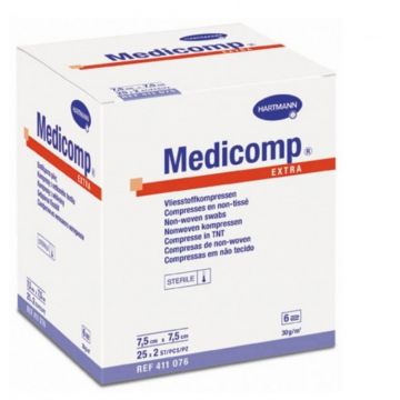 Hartmann Medicomp Comprese extra sterile 7.5 cm x 7.5 cm 25 bucati