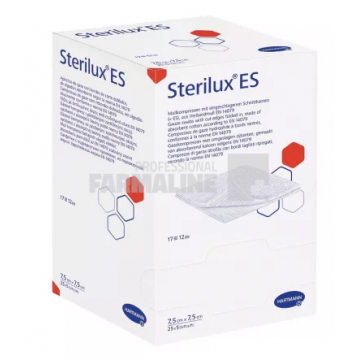 Hartmann Sterilux ES comprese din tifon 7.5 cm x 7.5 cm 25 bucati