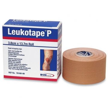 Leukotape Tan Banda rigida de fixare culoarea pielii 3,8 cm X 13,7 m