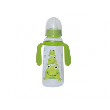 Lorelli 1020066 Biberon plastic cu manere 6+ luni 250 ml