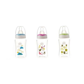 Minut Baby Biberon plastic tetina silicon 0+ luni (MIN2019001) 125 ml