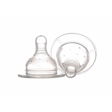 Minut Baby TR 2011007 Tetina silicon gat larg 0+ luni 2 bucati