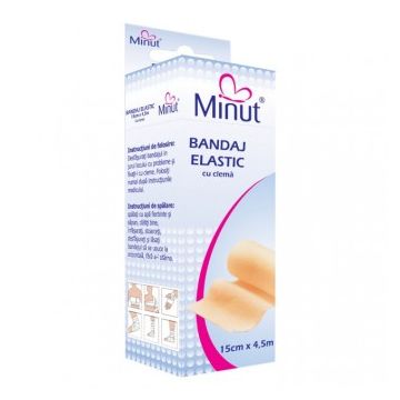 Minut Bandaj elastic cu clema 15 cm x 4.5m