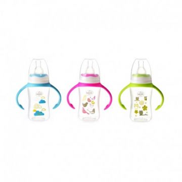 Minut Biberon plastic manere si tetina (MIN2019002) 125 ml