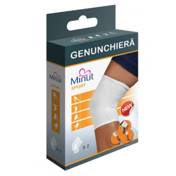 Minut Sport Genunchiera Alba ''S'' 2 bucati