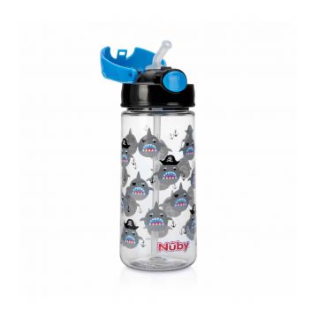 Nuby Tritan 414023 Pahar cu pai si capac 3+ ani 540 ml