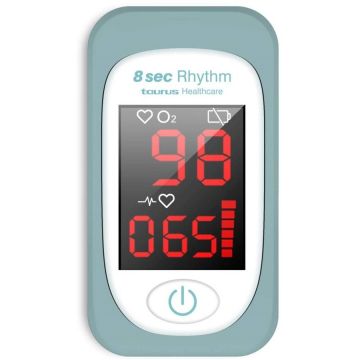 Pulsoximetru de deget 8sec Rhythm Ecran LED Alb/Albastru