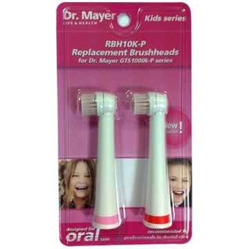 Rezerva periuta electrica DR. MAYER PINK RBH10K-P - COPII 2buc Alb