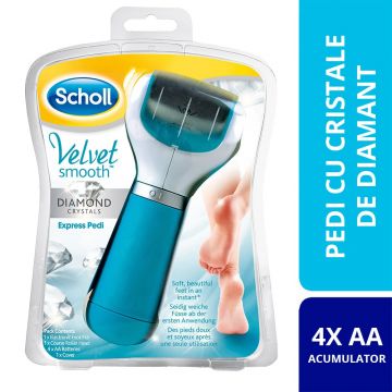 Scholl Velvet Smooth Express Pedi Pila electronica  cu cristale de diamant