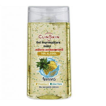 Zdrovit Clinskin Gel improspatare maini cu ananas 70% alcool 100 ml