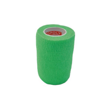 Asepta bandaj elastic autoadeziv  verde- copoly 10 cm x 450 cm x 1 rola