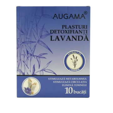 Augama Plasturi detoxifianti cu lavanda pentru talpi 10 cm x 12 cm 10 bucati