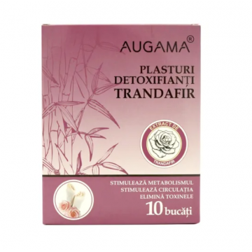 Augama Plasturi detoxifianti cu trandafir pentru talpi 10 cm x 12 cm 10 bucati