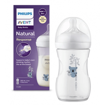 Avent SCY903/67 Biberon Natural Response 1+ luna model urs koala 260 ml