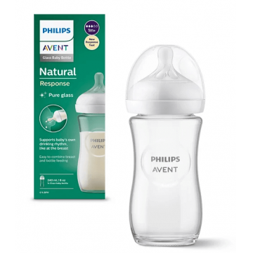 Avent SCY933/01 Biberon Natural Response  din sticla 1+ luni 240 ml