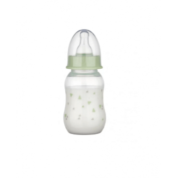 Baby Nova 45010 Biberon Plastic cu tetina silicon rotunda marimea S 0 - 24 luni 130 ml