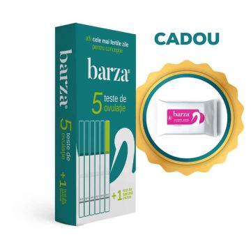 Barza Teste Ovulatie Banda 5 bucati + Servetele intime cu bicarbonat