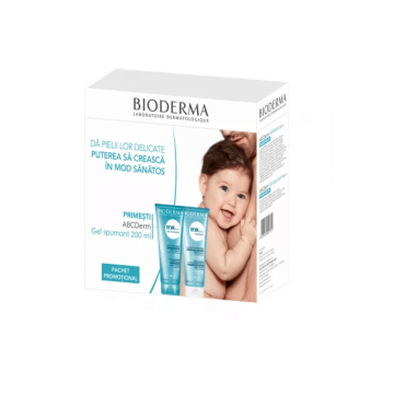 Bioderma Abcderm Pk Lapte hidratant 200 ml +  Gel spumant 200 ml