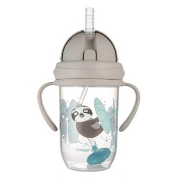 Canpol 56/606 cana gri anti-varsare cu pai 270 ml