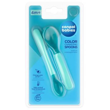 Canpol 9/581 set turcoaz 2 lingurite termice (cu modificare culorii)