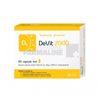 DeVit 2000 Vitamina D3 60 capsule