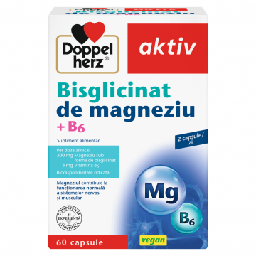 Doppelherz Bisglicinat de magneziu + B6 60 capsule