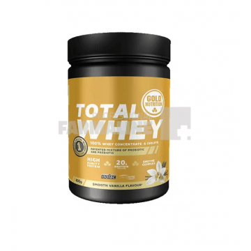 Gold Nutrition Total Whey Pudra proteica cu aroma de vanilie 800 g