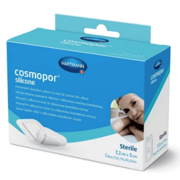 Hartmann Cosmopor Silicone Plasturi autoadezivi 7.2cm x 5cm 5 bucati