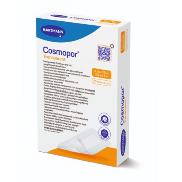 Hartmann Cosmopor Transparent Plasture cu compresa sterila 9 cm x 15 cm 25 bucati