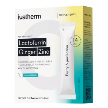 Ivatherm Lactofferin Ginger Zinc 14 plicuri orodispersabile