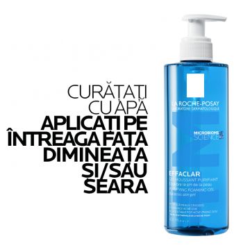 La Roche Posay pachet: Effaclar gel spumant purifiant +M 400ml + Rezerva de reumplere 400ml