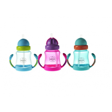 Minut Baby Cana anticurgere cu pai si manere 6+ luni 210 ml