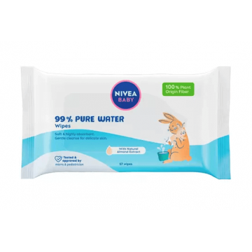 Nivea Baby Pure Water Servetele umede 57 bucati