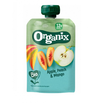 Organix Piure bio de mere, piersici si mango 12+ luni 100 g