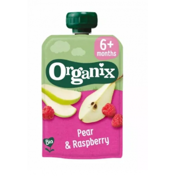Organix Piure bio de pere si zmeura 6+ luni 100 g