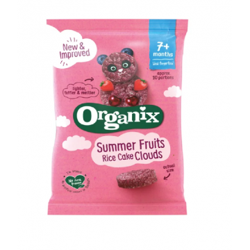 Organix Rondele bio din orez cu fructe de vara 7+ luni 40 g