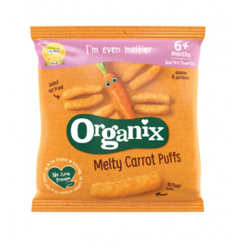 Organix Snack bio din porumb cu morcovi 6+ luni 20 g