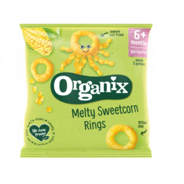 Organix Snack bio din porumb dulce in forma de inel 6+ luni 20 g