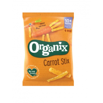 Organix Sticksuri bio din porumb cu morcovi 10+ luni 4 x15 g
