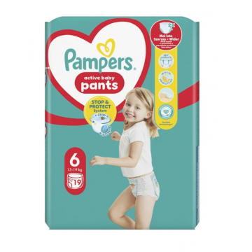 Pampers Pants Nr. 6 ( 13 - 19 kg ) 19 bucati