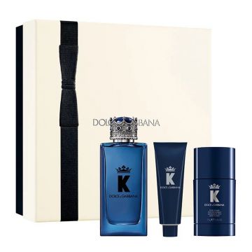 Set cadou D&G K by Dolce&Gabbana, Barbati, Apa de Parfum, 100 ml + Gel de dus, 50 ml + Deostick, 75 ml