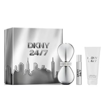 Set cadou DKNY DKNY 24 7 Apa de parfum 100 ml + Lotiune de corp, 100 ml + mini Apa de parfum, 15 ml