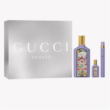 Set cadou Gucci Flora Gorgeous Magnolia, Femei, Apa de parfum, 100 ml + 10 ml + 5 ml