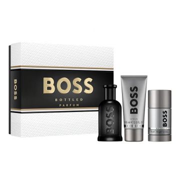 Set cadou Hugo Boss, Boss Bottled, Barbati, Parfum 100 ml + Gel de dus 100 ml + Deodorant stick, 75 ml