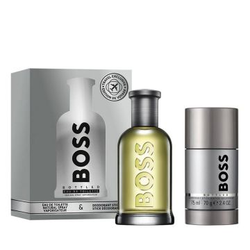 Set Cadou Hugo Boss Bottled, Barbati, Apa de Toaleta (Continut set: 50 ml Apa de Toaleta + 75 ml Deo Stick)