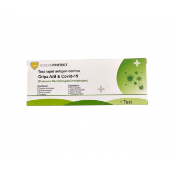 Test rapid antigen Combo COVID 19 si Gripa A/B (prelevare 2 in 1 orofaringian si nazofaringian) 1 buc
