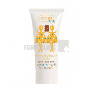 Ziaja Kids Pasta de dinti cu aroma de prajituri si inghetata de vanilie 6 ani+ 50 ml