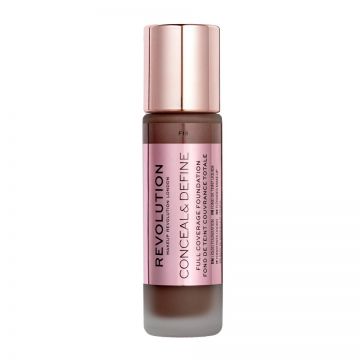 Corector Makeup Revolution, Conceal & Define, Oil Free, Cream Foundation, 23 ml (Culoare produse: F 18)