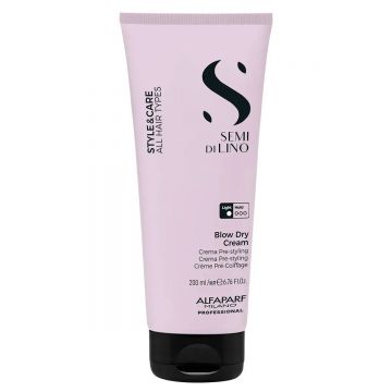 Crema pentru styling Alfaparf Semi di Lino Style&Care Blow Dry Cream, 200 ml